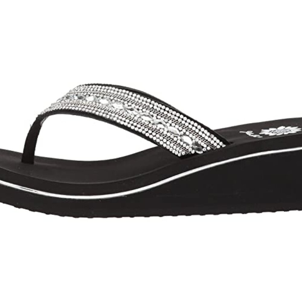 Yellow Box Marcy Wedge chain detailing Sandal